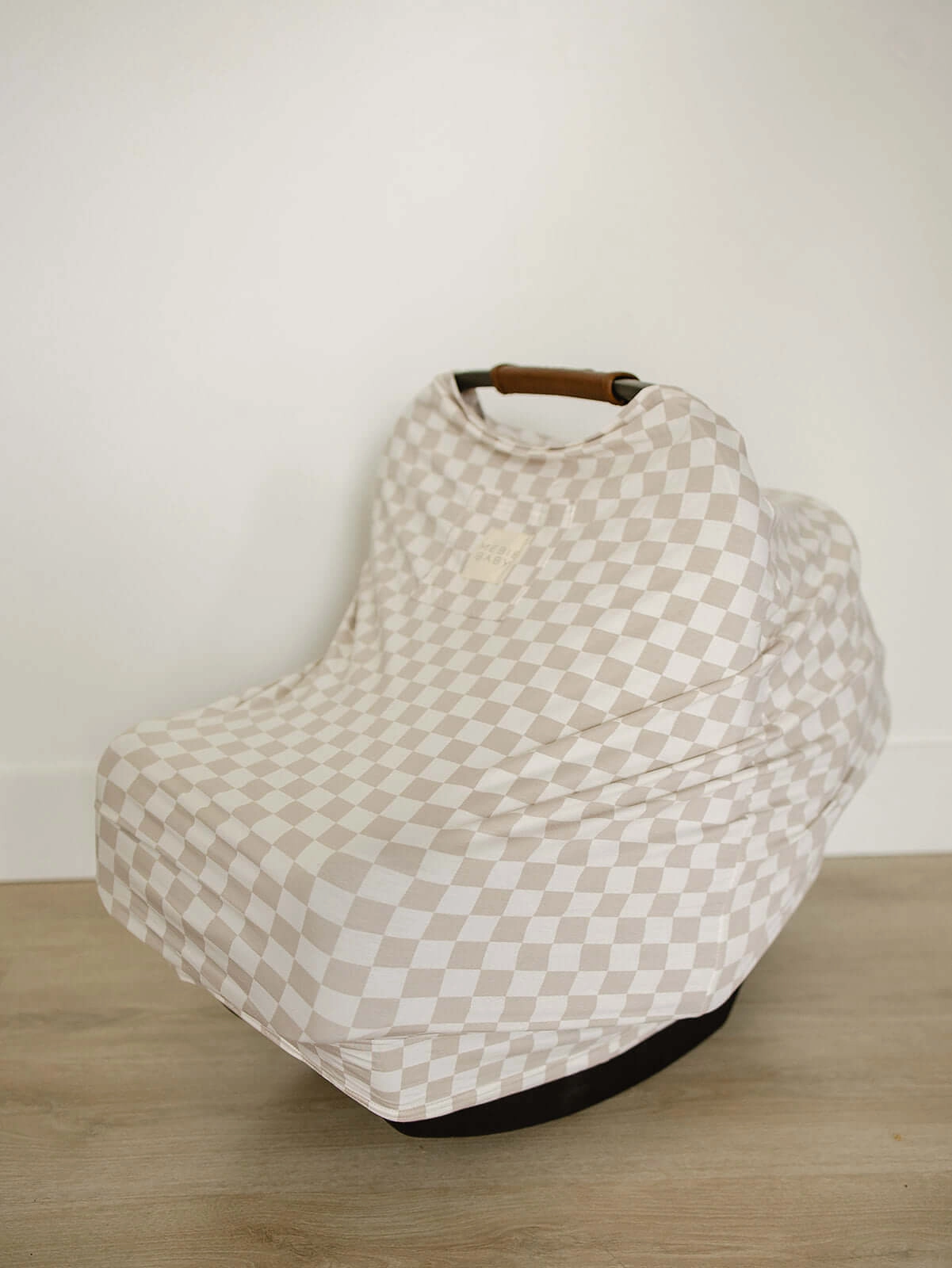Taupe Checkered Bamboo Multi-Use Cover