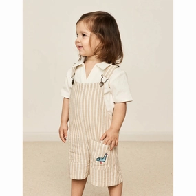 Taylor Overalls Beige Stripe