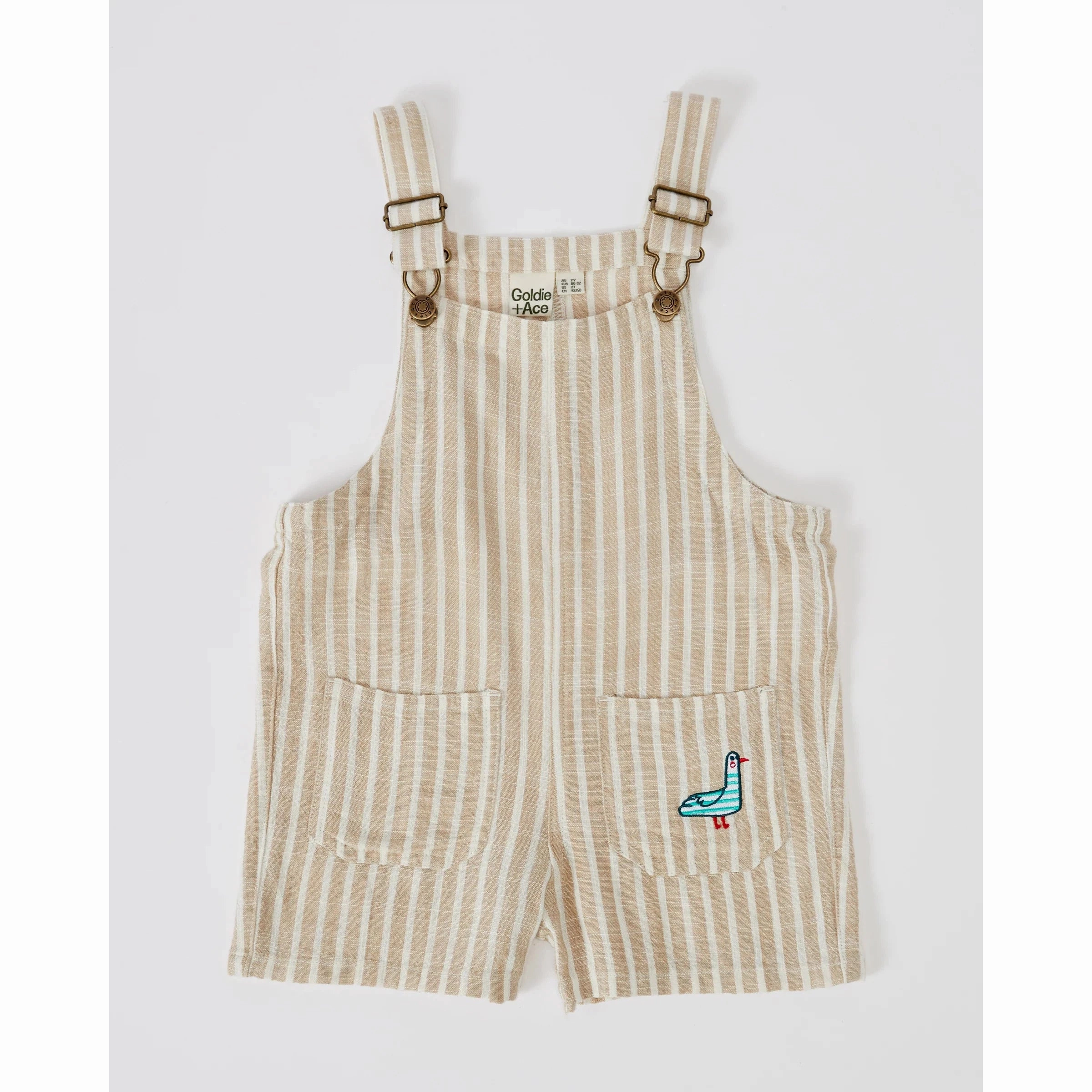 Taylor Overalls Beige Stripe