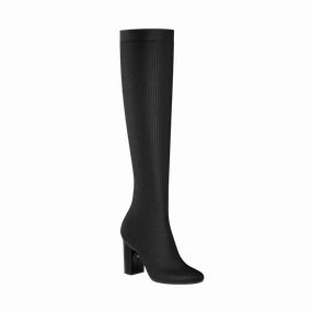 The Joanna Knee High Boot - Coal Knit 4 Block - FINAL SALE