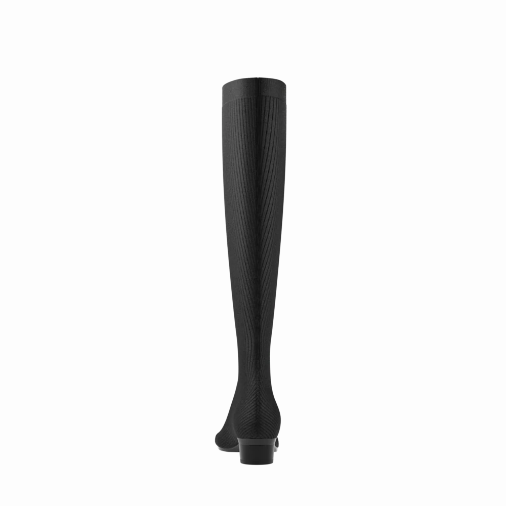 The Joanna Knee High Boot - Coal Knit - FINAL SALE