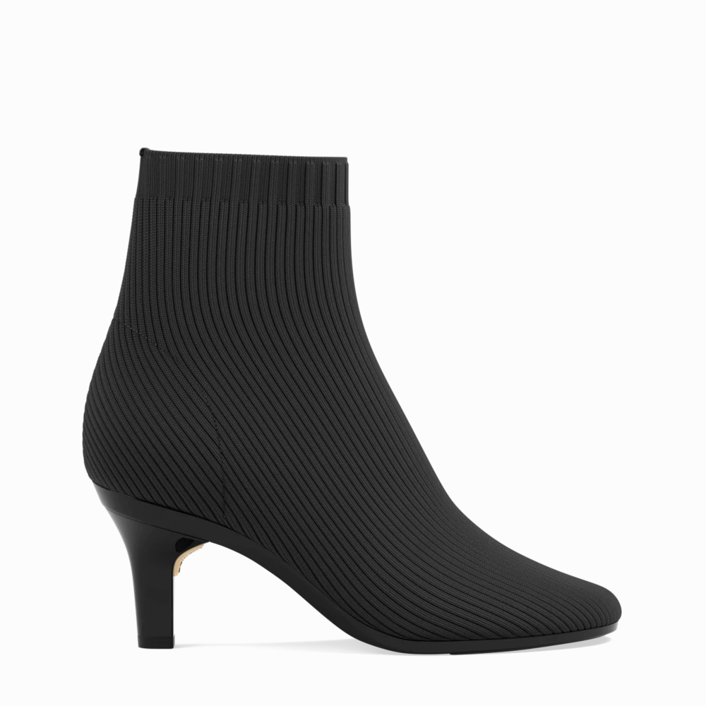 The Josie Bootie - Coal Knit 3 Stiletto - FINAL SALE