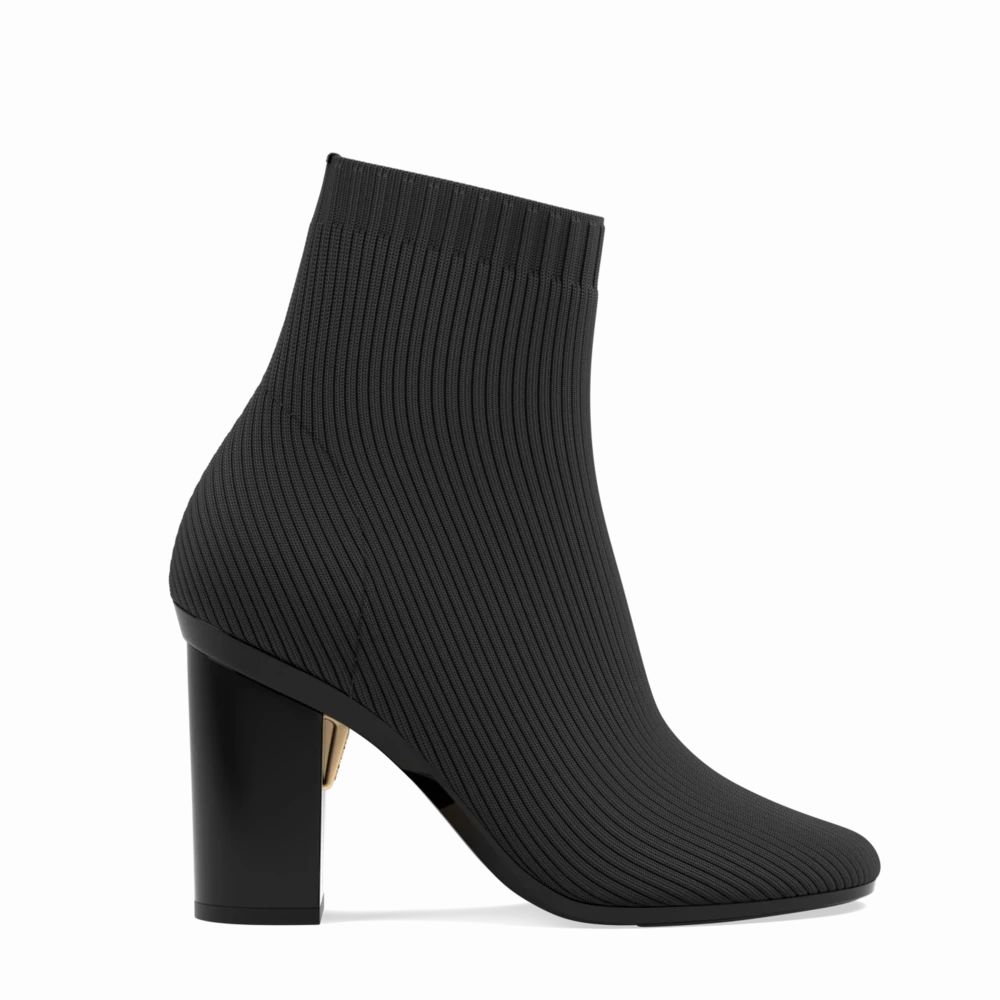 The Josie Bootie - Coal Knit 4 Block - FINAL SALE
