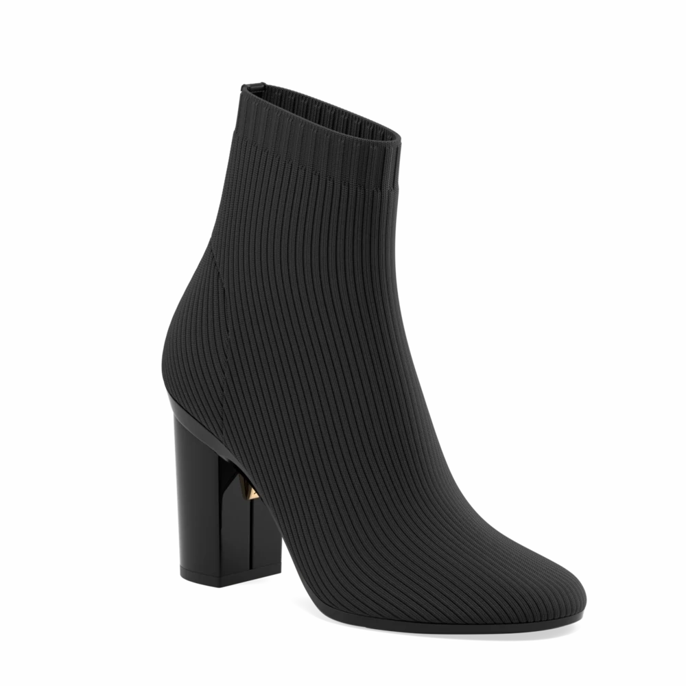 The Josie Bootie - Coal Knit 4 Block - FINAL SALE