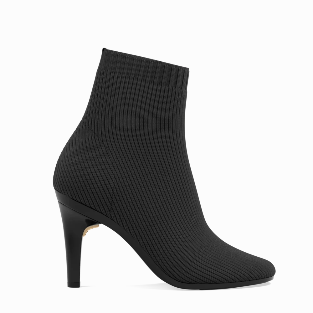 The Josie Bootie - Coal Knit 4 Stiletto - FINAL SALE