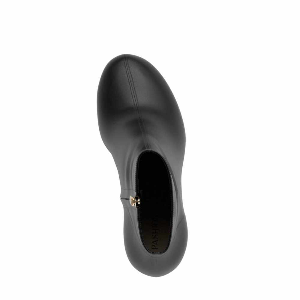The Josie Bootie - Coal Stretch Leather 4 Block