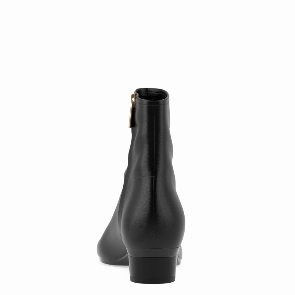 The Josie Bootie - Coal Stretch Leather