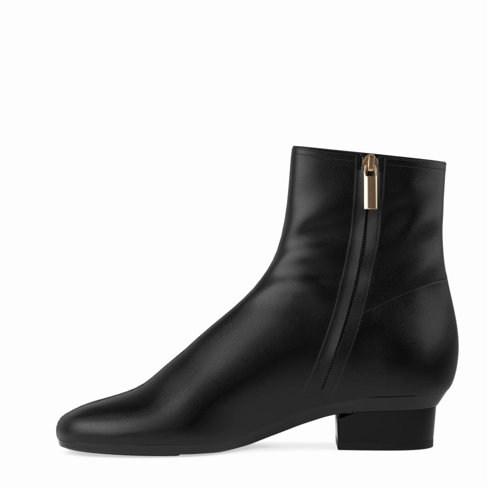 The Josie Bootie - Coal Stretch Leather