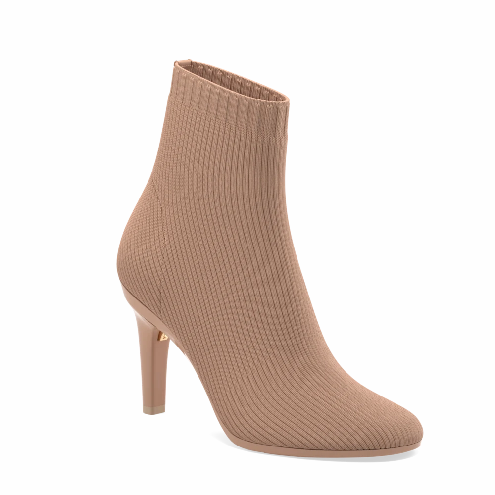 The Josie Bootie - Latte Knit 4 Stiletto - FINAL SALE