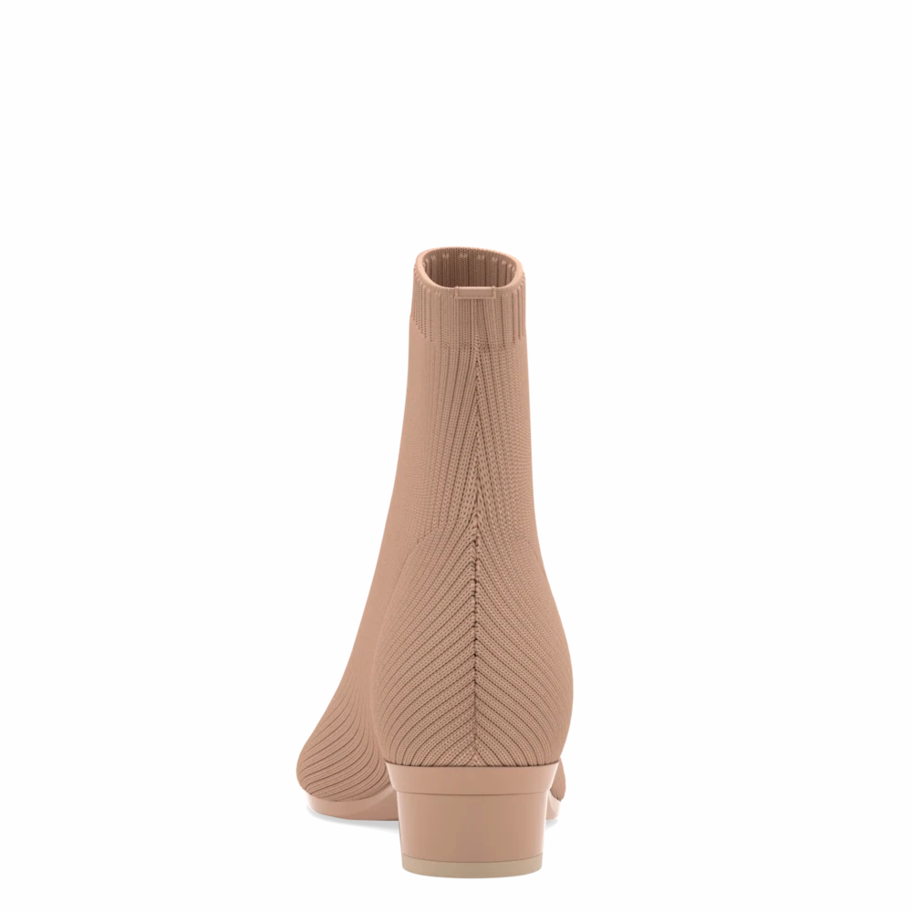 The Josie Bootie - Latte Knit - FINAL SALE