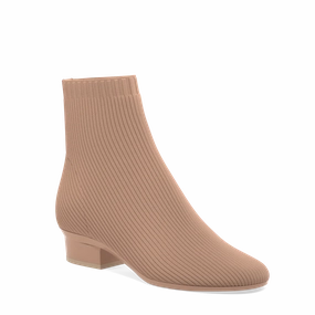The Josie Bootie - Latte Knit - FINAL SALE