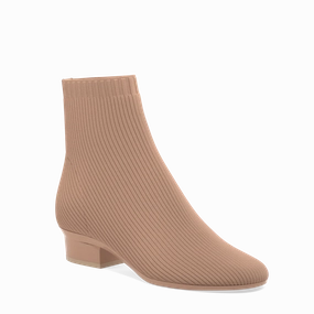 The Josie Bootie - Latte Knit - FINAL SALE