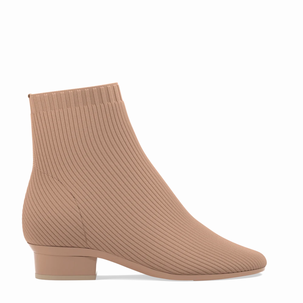 The Josie Bootie - Latte Knit - FINAL SALE