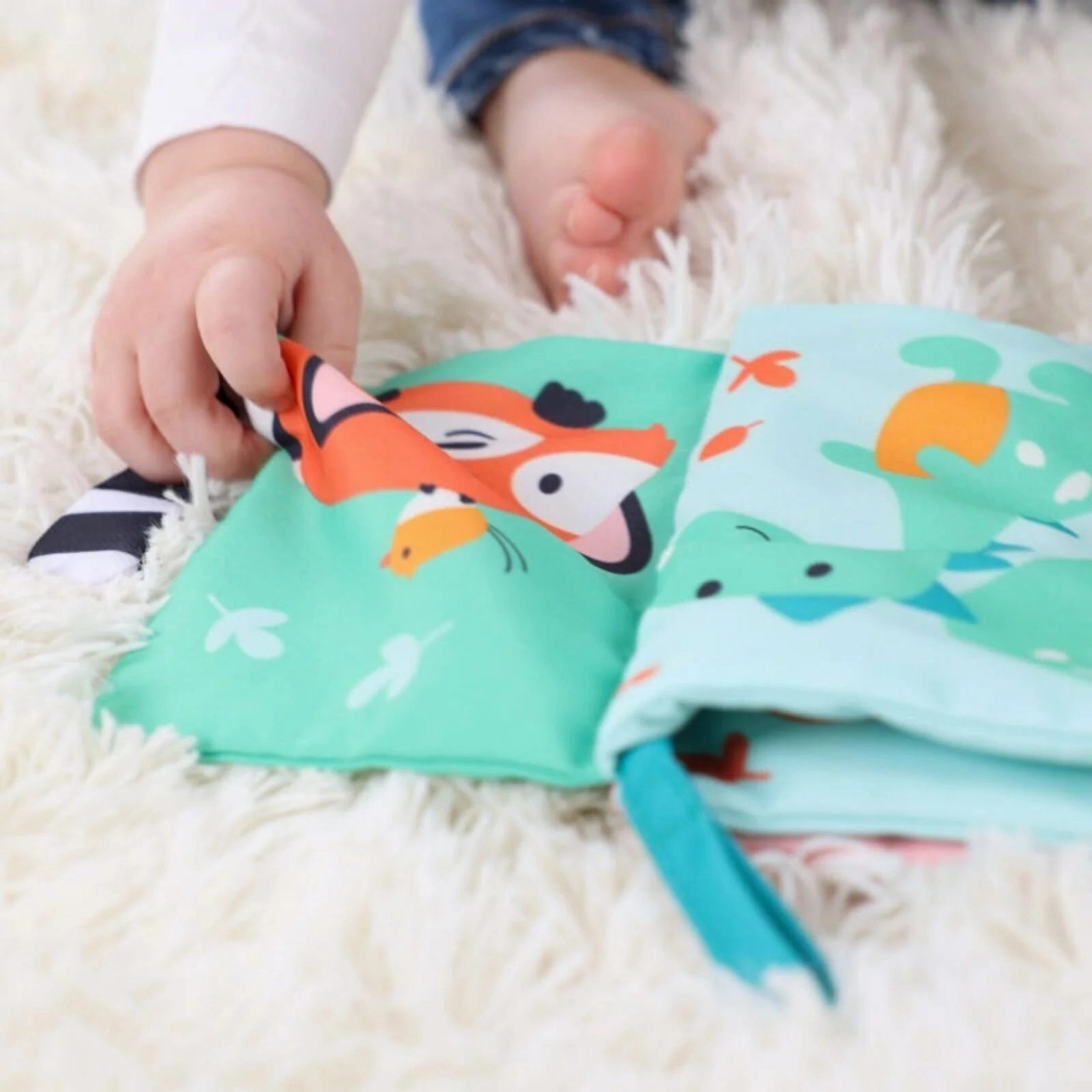 Tiny Talents Sensory Animal Tails Cloth Book