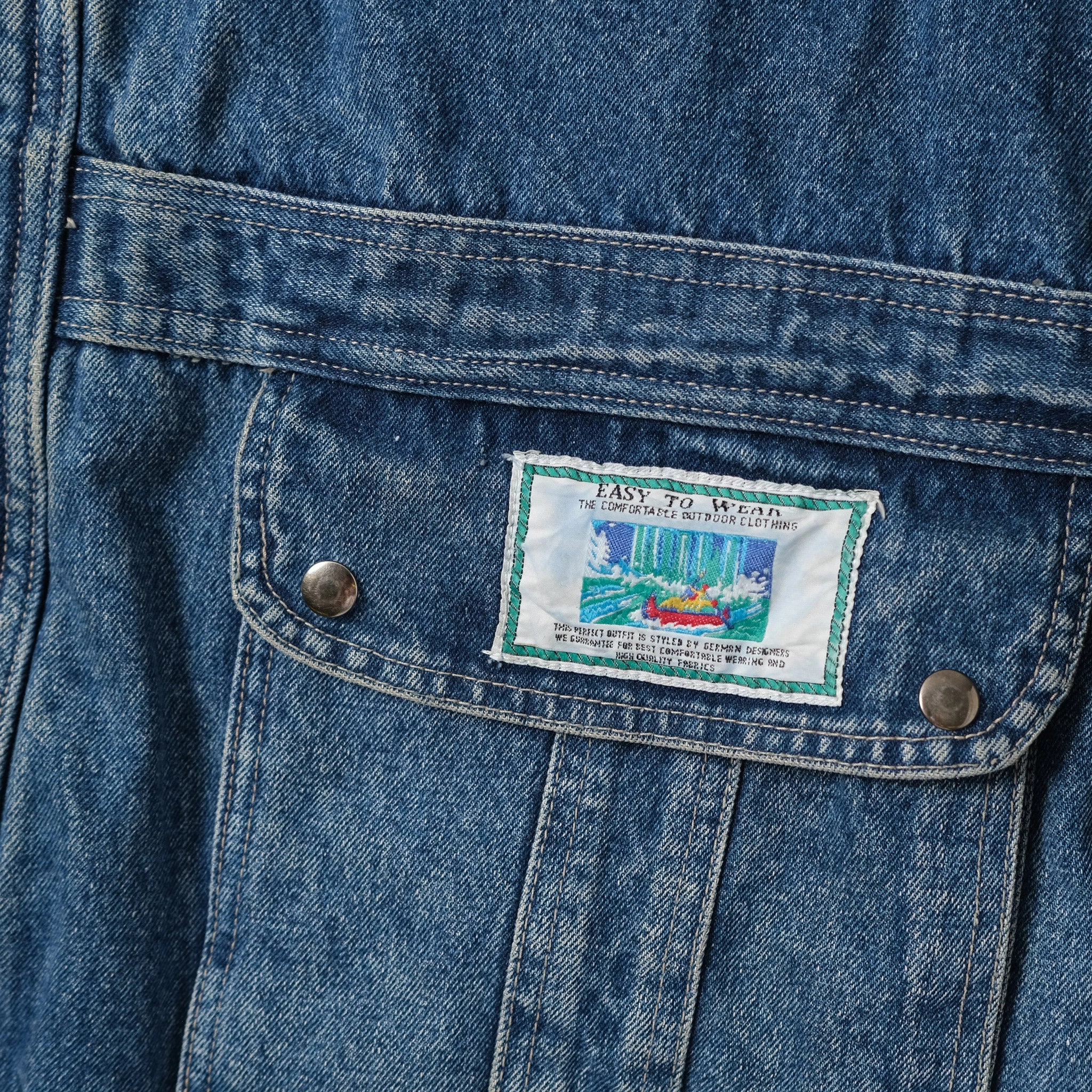 Vintage Fur Denim Jacket XLarge