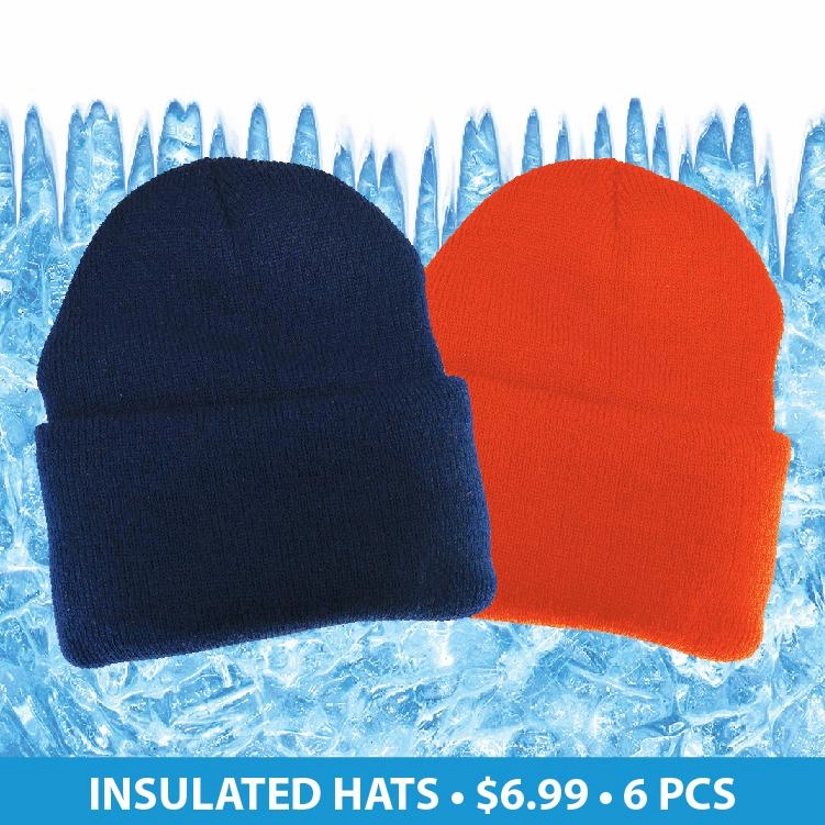 Winter Knit Hat Beanie and Glove Assortment Floor Display - 72 Pieces Per Retail Ready Display 88367