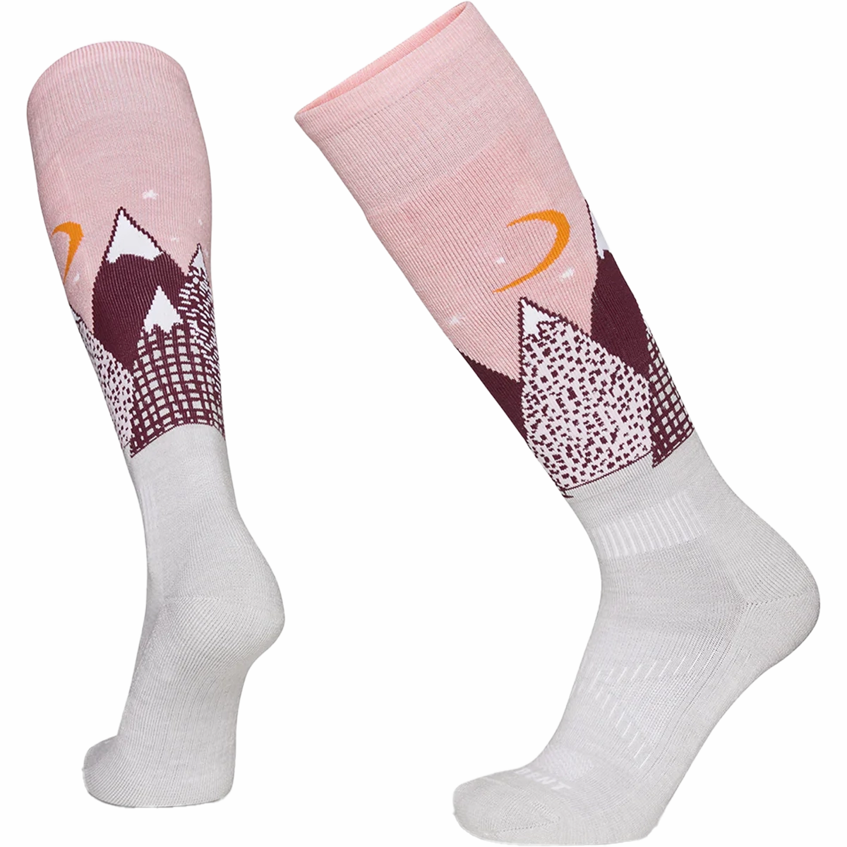 Youth Snowy Mountains Light Cushion Snow Sock