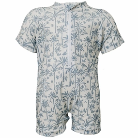 Zipper Swimsuit - Palm Tree